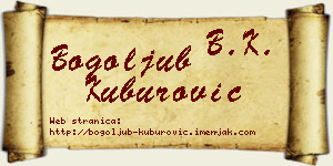 Bogoljub Kuburović vizit kartica